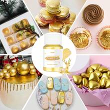 Gold Glitter Dust, Metallic Shiny Decor Powder For Cocktail, Drink Rim - Multicolor - View 5