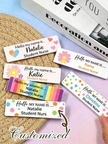Personalisierter Acryl-Namensschild, anpassbarer Name und Text, personalisierter Arbeits- und Veranstaltungs-Ausweis, maßgeschneidertes professionelles Accessoire, Regenbogen-Acryl-Namensschild, wiederverwendbar, langanhaltend, geeignet für den täglichen Gebrauch, ideal für Konferenzen, Arbeitsveranstaltungen und Unternehmensidentität, elegant und vielseitig, modisches Accessoire, perfektes Geschenk für Freund, Freundin, Familie, Freunde - Verschiedenfarbig - Übersicht 2