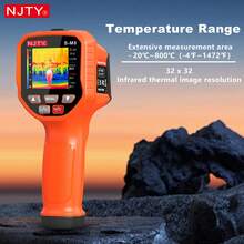 NJTY S-M8 Handheld Infrared Thermal Imager, 32*32 Infrared Camera, -20℃~800℃ Range, Type-C 2000mAh Rechargeable Battery, 6 Languages, 8GB Storage, Adjustable Emissivity And Temperature Alarm, Suitable For Underfloor Heating, Electrical And Industrial Equipment Fault Detection - Coral Orange - View 5