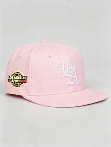 1 Pc Unisex LA Embroidered Fashionable Hip-Hop Baseball Cap, Adjustable Design, Perfect For Outdoor Activities, Travel, And Running - Multicolor - View 5