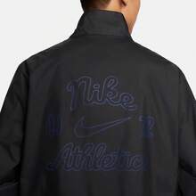 Nike Club 舒適連帽百搭拉鍊長袖外套外套 男士HQ1571-010 - 黑色 - 查看 7