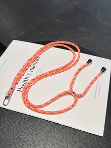 Cordón universal de unicolor para teléfono, largo ajustable tipo halter, cadena de teléfono multifuncional unisex cruzada, cordón de teléfono duradero antirrobo, cordón de teléfono multifuncional, longitud ajustable - Multicolor - Ver 2
