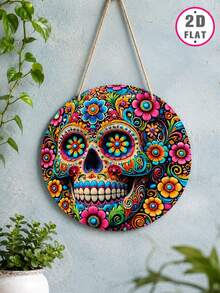 1pc Mexican Style Skull Paper Hanging Decoration, Day Of The Dead Party Decor, Day Of The Dead Door Hanging Decor, Day Of The Dead Party Background Decor, Photography Props, Day Of The Dead Decoration, Room Decor, Home Decor, Wall Hanging Decor, Indoor/Outdoor Decor, Mexican Carnival Party Decor, Halloween Decor, Cocoa Theme Party Decor, Day Of The Dead Party Supplies - Skeleton - View 10
