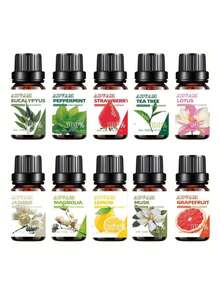 Fragrance Essential Oils For Diffusers Humidifier Car Aromatherapy Home Armatherapy Oil Supplement Autumn Winter Candle Making -Fresh Peppermint, Jasmine, Eucalyptus, Pure Essential Oil - Perfect For Diffusers Humidifiers DIY Candles And Soap Making - Home Fragrance - View 8