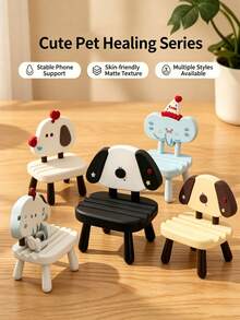 1pc Cute Creative Chair Phone Stand, Desktop Phone Tablet Universal Holder, Multifunctional Phone Stand, Bedside Creative Phone Stand, Plastic Material Durable And Sturdy, Easy To Carry, Stable Placement, Convenient For Watching Videos, Reading Novels, Cartoon Cute Dormitory Desktop Ornament Binge-Watching Essential - Multicolor - View 5