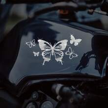 New Shiny Rhinestone Material Art Stickers, Vibrant Butterfly Heartbeat Pattern Stickers - Suitable For Walls, Car Windows And Laptops Fun Art Stickers - Easy To Apply, Durable - one-size - View 8