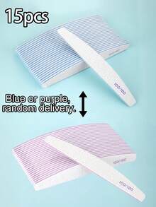 25pcs (Optional 80/80, 100/180) Nail Files, Acrylic Nail Sanding Boards, Professional Manicure Tools, Suitable For Home & Salon, Durable Double-Sided - Multicolor - View 21