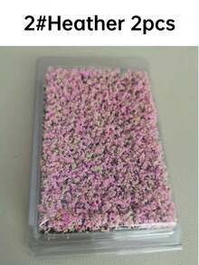 1盒迷你花簇套組，可撕裂塑膠材質，適用於不對稱花卉與微縮場景，8.5*5.8cm/3.34*2.28in，完美搭配火車、鐵路與農舍景觀，手撕草，適合DIY微縮場景與微縮裝飾 - 彩色 - 查看 35