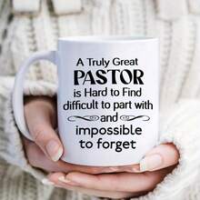 Regalos para pastores, regalos para pastores hombres, una taza de café con la frase "Un pastor verdaderamente grande es difícil de encontrar", regalos de agradecimiento para pastores, taza para pastores, regalo de cumpleaños para pastores, regalos para pastores, 11 oz - Multicolor - Ver 14