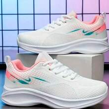 Tenis Sport Feminino Branco  e Preto, Corrida Leve e Macio - Branco - Visão 4