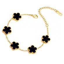 3pcs/Set 18K Gold Plated Stainless Steel Five-Petal Flower Pendant Necklace, Bracelet And Earrings Set, Fashionable Versatile Accessory, Perfect For Women, Best Gift Choice, Women's Necklace, Jewelry, Gold Jewelry - Multicolor 2 - View 3