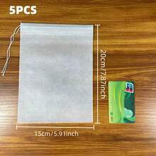 Non-Woven Fabric Filter Bags, Designed For Single-Use Filtration, Perfect For Separating Marinade Seasonings And Residue, With Drawstring Closure Design, Can Also Be Used As Tea Bags - Multicolor - View 15