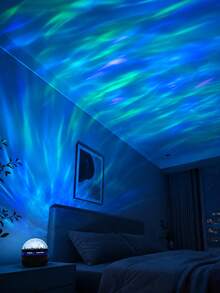 1pc USB Powered "Aurora Starry Sky" Projector, Multicolor Remote Control, 3D Dynamic Flowing Light Effect, Dreamy Romantic Gift, Adds Enchanting Visual Effect To Space, Starry Sky Projector, Room Decor - Multi-color light - View 9