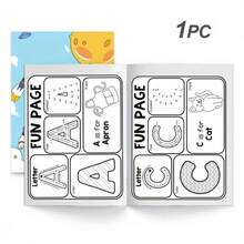 大寫和小寫字母描紅與著色活動書 - 字母練習、視覺提示拼字、著色學習頁面、培養手寫能力、詞彙量和早期閱讀自信 - 字母練習冊 - 查看 15