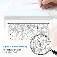 ORICO A41 Impresora portátil mini sin tinta, impresora de documentos A4, ligera y compacta con conectividad inalámbrica y USB, compatible con papel térmico A4 y papel térmico carta de EE. UU., admite impresión de documentos PDF Excel Word, adecuada para tareas escolares, oficina, viajes, con opciones de máquina, papel y bolsa de almacenamiento - Multicolor - Ver 11