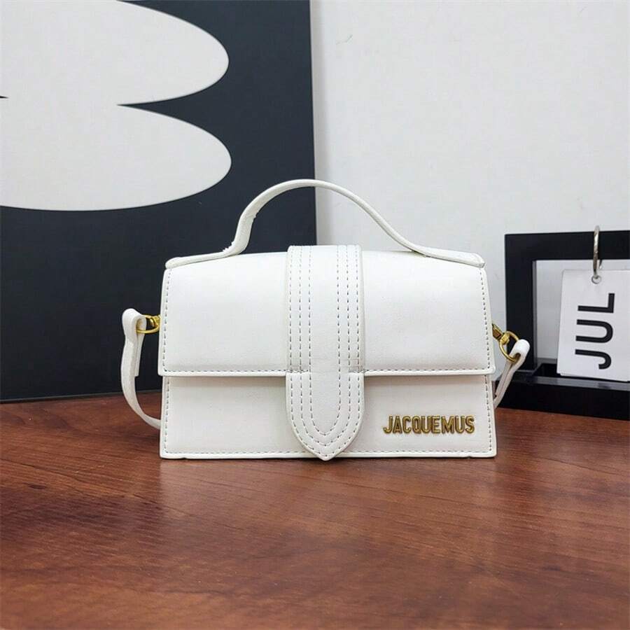 Women's Clutch, Small Handbag With Handles, Evening Bag, Adjustable Shoulder Bag, PU Leather - 白色 - 查看 1