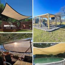 2x10m Large Area Shade Cloth Sunshade Fabric 80% Shading Rate With Grommets, Beige Privacy Screen For Gazebo, Patio, Pergola, Outdoor Shade Cover, Shade Sail For Garden, Balcony, Courtyard, Deck, Porch, Multiple Sizes Available, Suitable For Beach Use - Multicolor - View 11