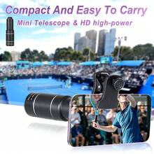 New 36x Telephoto Lens, Suitable As A Gift For Friends And Family - Black - View 5