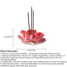 1 pièce Porte-encens en céramique fait main en forme de lotus, porte-bâtonnets d'encens, brûleur d'encens en forme de fleur de lotus, espace calme imagination infinie détente spirituelle plaisir décoration intérieure, ornement Bouddha pour salle de thé intérieure, témoin de la chaleur du fait main dans les détails, porte-encens calme ajoute de l'élégance à l'espace, plusieurs couleurs et styles disponibles, convient pour la décoration intérieure, la chambre, le salon, le bureau, le studio de yoga, la salle de méditation, la salle de thé, le SPA, le salon de beauté, les cérémonies religieuses, les célébrations quotidiennes et plus - bâton d'encens lotus - Voir 12