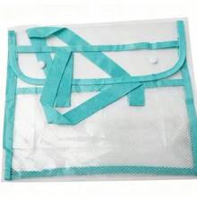 1 件大容量透明防水 PVC 手提包，带可扩展网状储物袋 - 便携式办公用品、学校文件等 - 粉色、绿色、蓝色、黄色可选，文件整理袋 | 时尚储物袋 | PVC 储物袋，返校，学校用品 - 彩色 - 查看 14