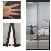 8 New Sizes Magnetic Door Curtain, Auto-Closing Mosquito Net Door Screen, Insect & Fly Proof Partition Curtain, Practical Indoor Summer Tool - Black 1pc - View 2
