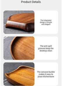 1pc Rosewood Spoon Holder, Cooking Utensil Storage Rack, Heat-Resistant Wooden Kitchen Tool Organizer, Suitable For Stove Top, Spoon, Spatula, Brush, Scraper And Other Kitchen Utensils - Brown - View 10