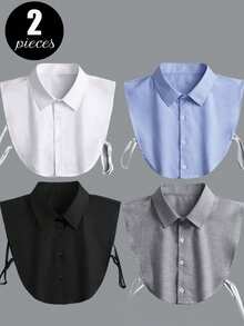 4pcs/3pcs/2pcs/1pc Multifunctional Professional Style Shirts With Mock Collar, Square Collar - Multicolor - View 18
