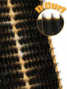 13 Rows D Curl DIY 208pcs Multi-Length Cluster False Eyelashes, Fluffy Voluminous Single Lash Extensions, Faux Mink Reusable Lash Clusters, Single False Eyelashes - View 6
