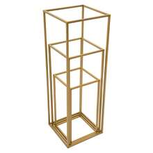 12Pcs Gold Metal Rectangular Flower Stand, 3 Sizes Geometric Wedding Centerpiece Pillar 22LBS Load Steel Floral Rack For Party Event Table Decor - Gold - 12pcs - View 5