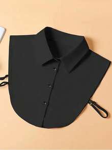 1pc Classic Women's Fashion Versatile Faux Collar, Solid Color Casual Shawl Faux Collar Daily Accessory - Multicolor - View 3