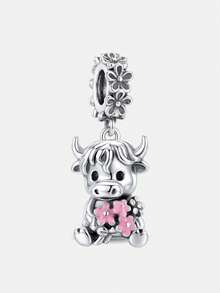 1pc Lucky Highland Cow Pendant Suitable For Women's Bracelet Bangle DIY Jewelry Making And Daily Matching - Beads 1 - View 12