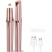 Electric Eyebrow Trimmer, Suitable For Women, Unisex Body Hair Remover, USB Rechargeable, Lithium Battery, Multi-Use For Eyebrows, Nose, Lips, Rechargeable Automatic Eyebrow Trimmer For Beginners - A - View 11