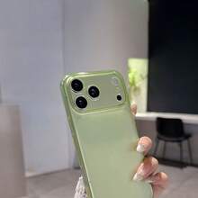 透明大一體式相機視窗手機殼，超薄即時霧面磨砂背板防震抗黃保護套，適用於 iPhone 17 16 15 14 13 Pro Max 12 Pro Max 11 手機殼，節日禮物 - 綠色 - 查看 3