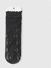 1/3 Pairs Women's Summer Thin Lace White Socks With Ruffle Edge, Versatile Mid-Calf Breathable Mesh Hollow Out Slouch Socks - Multicolor - View 13