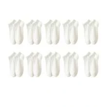 5/10/20/30/Double Solid Color Polyester (Polyester) Ribbed Side Stripe Casual Fashion Breathable Sweat-Absorbing All-Season Comfortable Couple Style - White - View 11