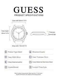GUESS Ladies Silver Tone Multi-Function Watch GW0403L1/GW0403L2/GW0403L3/GW0484L1/GW0484L2 - Black - View 6