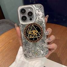 1 pieza Funda con borde TPU suave + respaldo PC+PET, marco de cámara transparente, respaldo con degradado tipo pluma, bordes blandos antiimpactos, diseño único y alta apariencia, compatible con iPhone y Galaxy, versátil para todo look, antiarañazos y tacto cómodo MXYSK303 - YSK-XYM-MXYSK303 - Ver 4