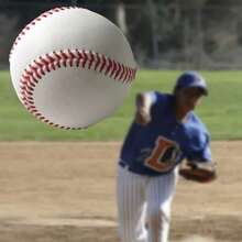 1pc 9 Inch Solid Baseball, For Baseball Throwing Training. Outer Layer Made Of PU Material, Inner Layer Made Of Foam Rubber Material - White - View 3