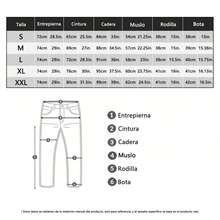 Jeans de pierna recta,Corte Slim a la Cintura, Tejido de Poliéster Cómodo para Uso Diario - 2030 - Ver 6