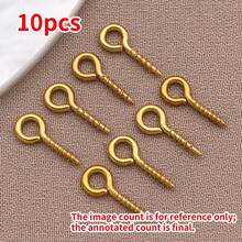 10pcs/Lot 8/9/12mm Stainless Steel Eyepin Keychain Hook Eye Pins Mini Screw Pendants DIY Threaded Pin Fitting DIY Jewelry Bracelet Making Supplies - Multicolor - View 13