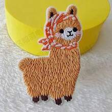 1pc/3pcs Random Cartoon Alpaca Embroidered Patch For Clothing, Bags, Decoration, Children's Handmade Patch, Holiday Gift, Birthday Gift, Great Choice - Multicolor - View 2