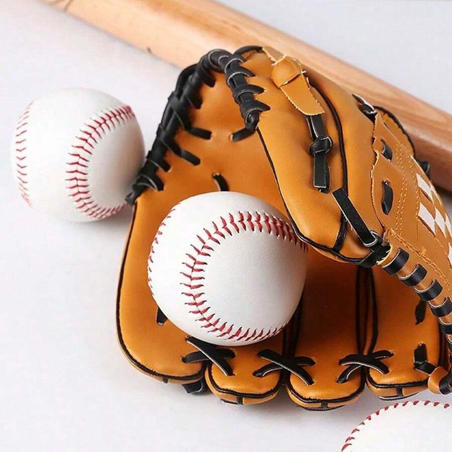 1 pieza Pelota de béisbol sólida de 9 pulgadas, para entrenamiento de lanzamiento de béisbol. Capa exterior hecha de material PU, capa interior hecha de material de goma de espuma - Multicolor - Ver 1