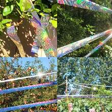 [Bird Repellent Reflective Tape] | Bird Repellent Reflective Tape | Double-Sided Reflective Tape For Orchards And Vegetable Gardens, Non-Electric, Suitable For Pigeons, Geese And Ducks, Christmas Decoration - Checkered Pattern - View 6