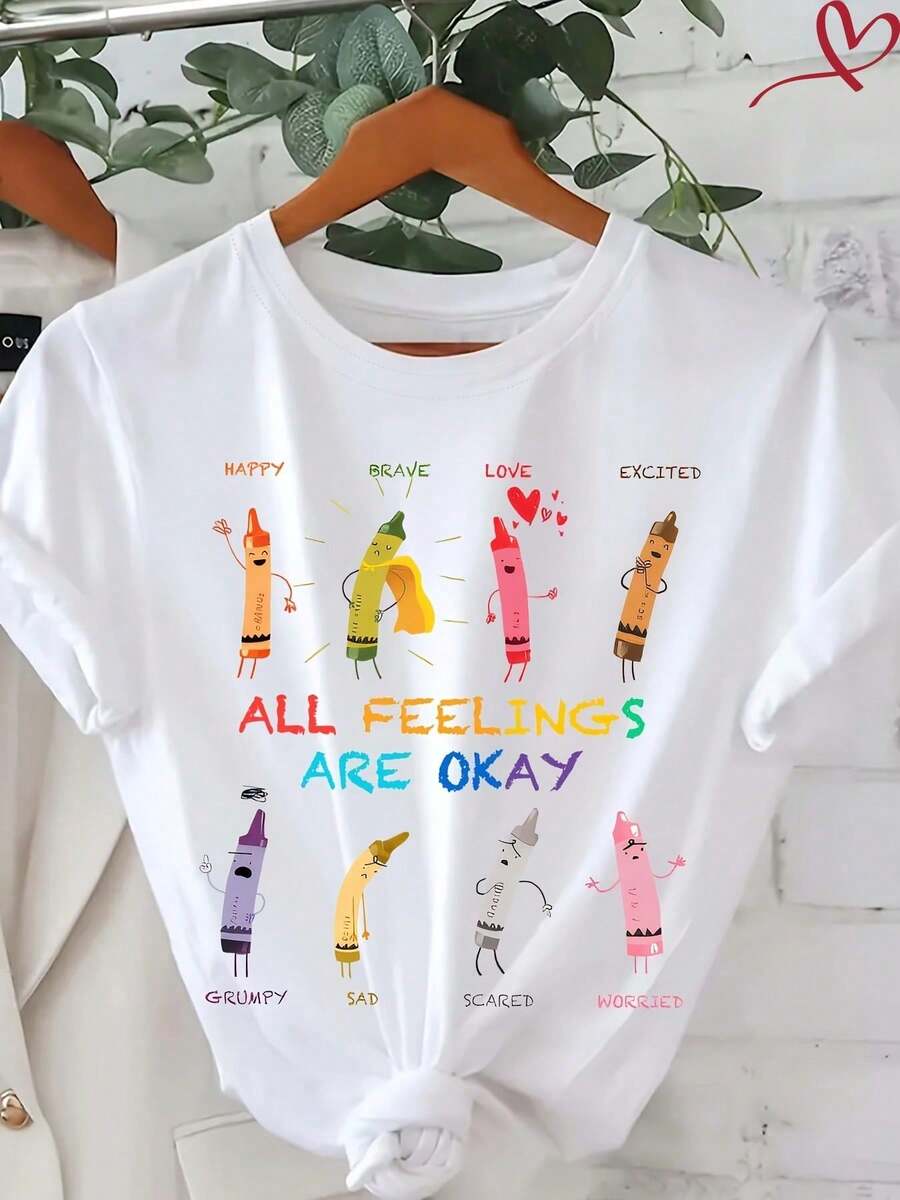 A Printed T-Shirt That's Soft, Breathable, And Flattering. Perfect For Wearing On Its Own Or As An Undershirt In The Summer. It Has A Relaxed Fit And Is Made From 100% Cotton. - Putih 10 - View 1