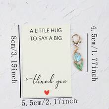 6pcs/12pcs Tulip Keychain With Thank You Card, Ideal Gift For Birthday, Wedding, Teacher's Day, Anniversary, Party, Thanksgiving, And Perfect Choice For Friends - Multicolor - View 6