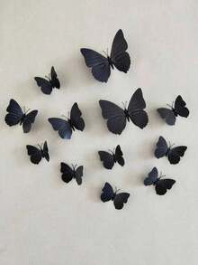 12pcs 3D Butterfly Wall Decals, Removable Plastic Butterfly Wall Art Stickers For Home Decor - Upgraded Version - View 4