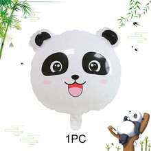 Panda Digital Balloon Set, Including Panda-Shaped Balloon And Black Star Foil Balloon, Suitable For Panda-Themed Birthday Parties, Jungle Adventure Parties, Baby Shower, Gender Reveal Parties, Zoo Events, Photo Booth Props, And Children's Party Decor - Panda - View 14