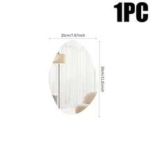 1件不對稱有機造型鏡子牆面裝飾貼紙，不對稱鵝卵石無框裝飾鏡，適用於臥室、客廳、浴室、玄關，現代侘寂風家居牆面裝飾 - 2毫米 - 查看 13