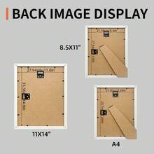 1pc European Minimalist Style White Photo Frame, Optional 8.5x11"/A4/11x14" Photo, Suitable For Style Solid Color Versatile Landscape Art Photo Wall Decor Frame, Children Portrait, Couple Photo Frame (Image For Reference Only, Random Photo Paper Included) - 1PC - View 7