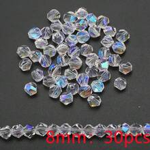 30顆 8mm 玻璃扭曲珠 DIY 手鍊項鍊串珠手工手機鍊鑰匙圈包包吊飾 多種配件材料 - 8mm扭珠 - 查看 31